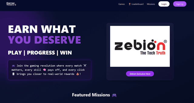 GamerThred - Full-Stack game quest completion and rewards platform