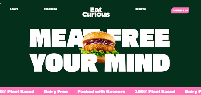 Eat Curious - UI/UX Web Clone